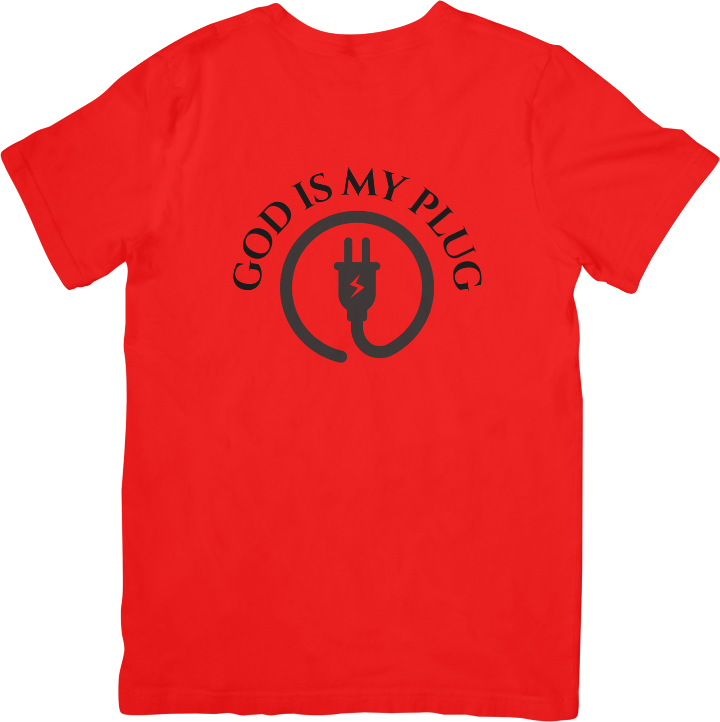 GOD IS MY PLUG: Red Tees