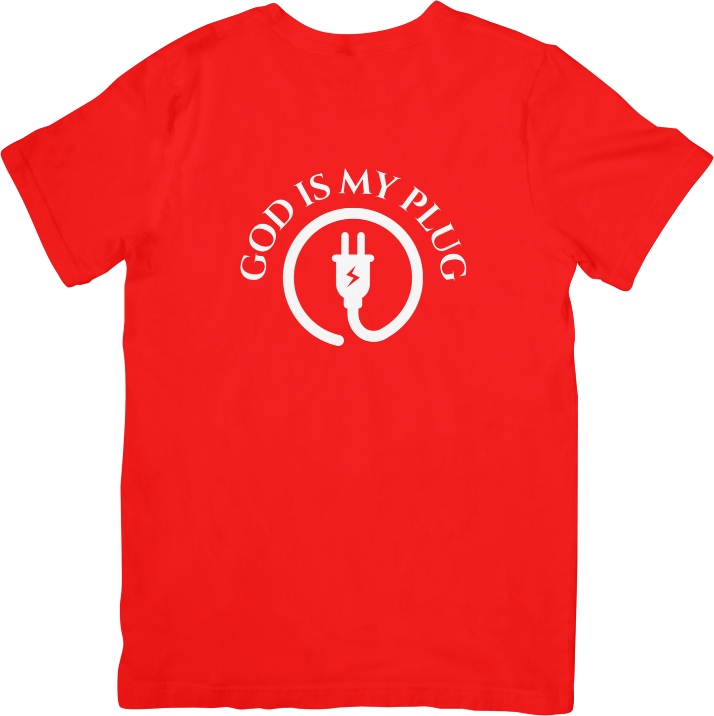 GOD IS MY PLUG: Red Tees