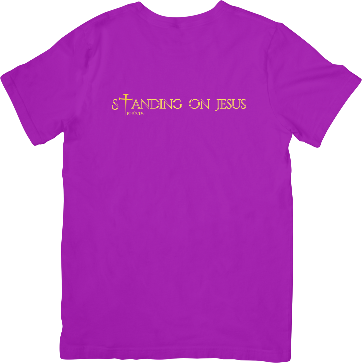 STANDING ON JESUS (JOHN 3:16)-Purple and Yellow