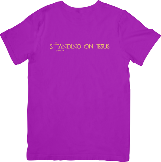 STANDING ON JESUS (JOHN 3:16)-Purple and Yellow
