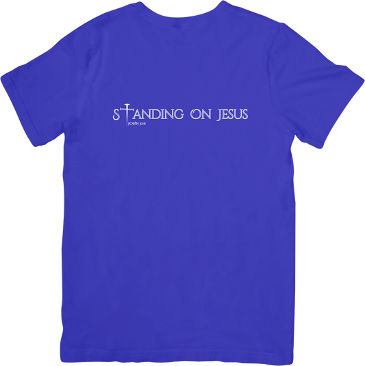 STANDING ON JESUS (JOHN 3:16)-Blue and White